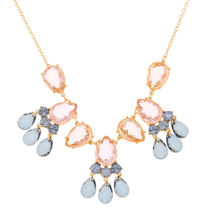 Claire's Collier tendance en forme de goutte brillant pastel