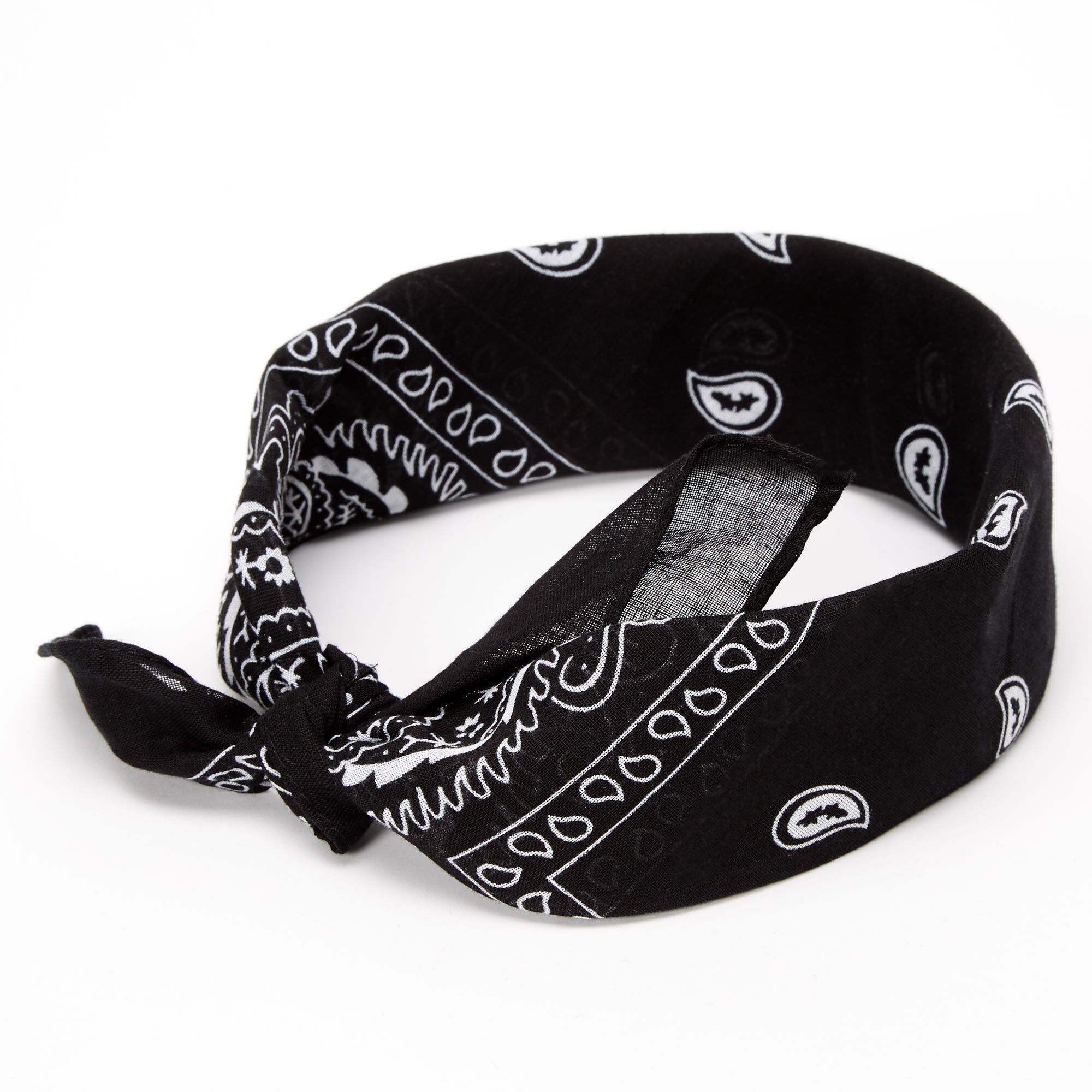 View Claires Paisley Bandana Headwrap Bracelet Black information