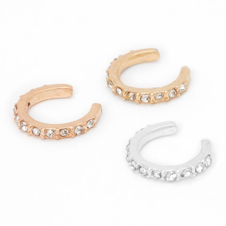 Claire's Manchettes d’oreilles fines décorées en métaux mixtes - Lot de 3