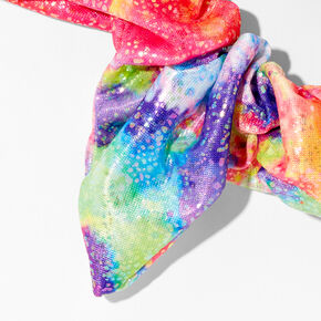 Rainbow Star Tie Dye Hair Scrunchie,