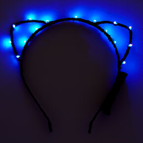 Light Up Black Cat Ears Headband,