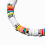 Rainbow Heishi Bead Stretch Bracelet ,
