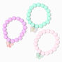 Claire&#39;s Club Butterfly Matte Beaded Stretch Bracelets - 3 Pack,