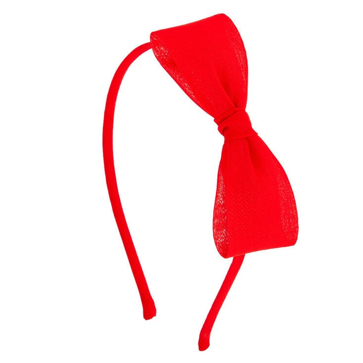 Structured Red Bow Headband,
