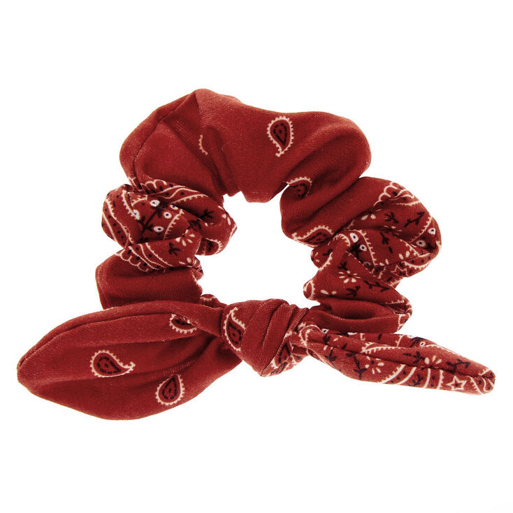 Claire's Chouchou bandana à nœud noué - Rouille