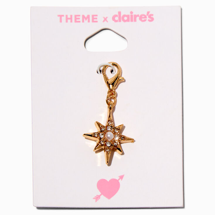 T H E M E x Claire&#39;s Gold-tone Pav&eacute; Starburst Charm,