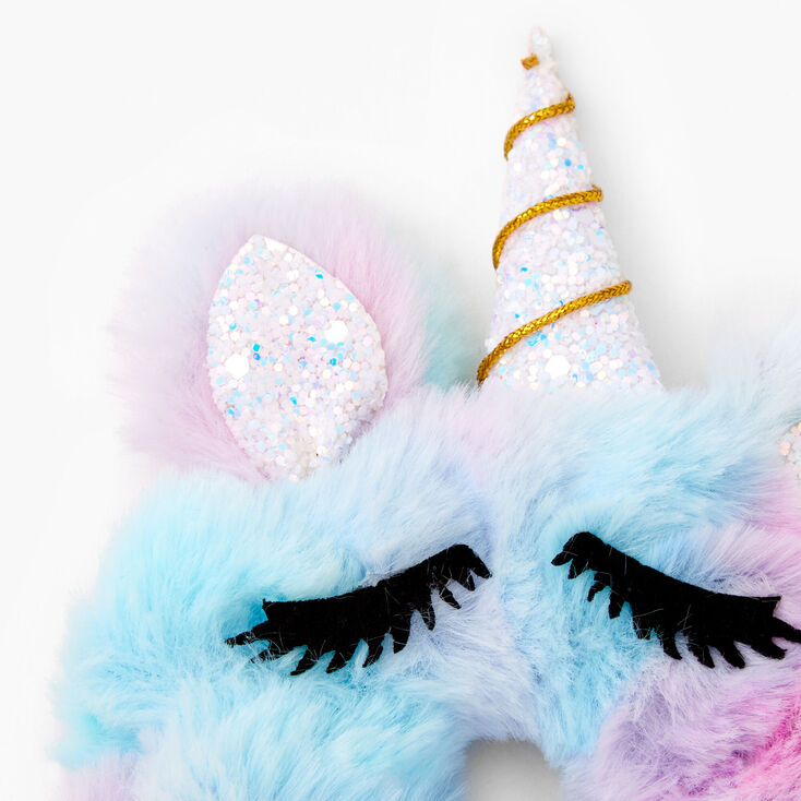 Medium Faux Fur Ombr&eacute; Unicorn Hair Scrunchie,