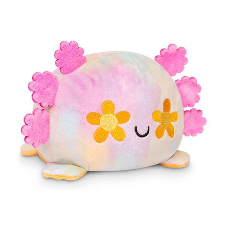 TeeTurtle&trade; Claire&#39;s Exclusive Reversible Plushies Orange &amp; Purple Daisy Axolotl,