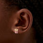 Gold French Fries Enamel Stud Earrings,