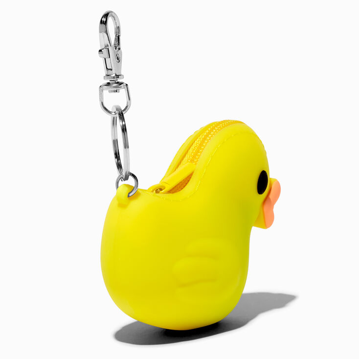 Yellow Duck Jelly Coin Purse Keychain