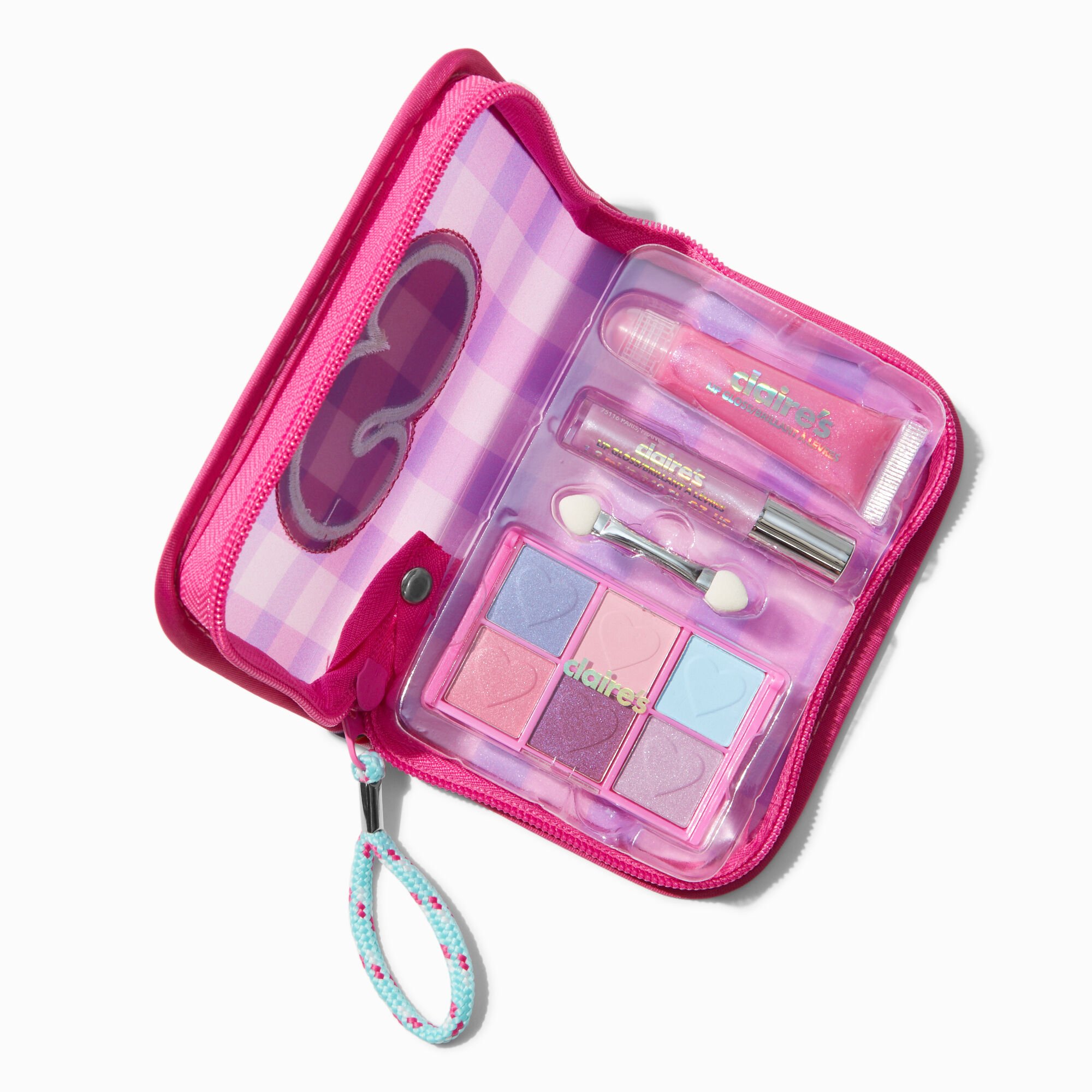 Initial Zipper Makeup Set Wristlet - S,