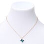 Butterfly Birthstone 16&quot; Gold Pendant Necklace - February,