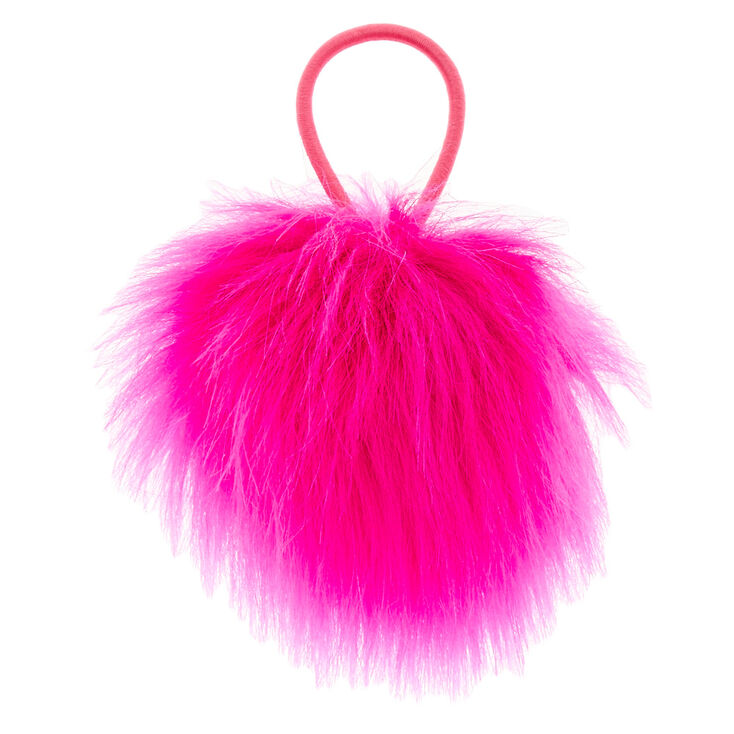 Claire's Élastique à cheveux pompon rose