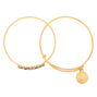 Gold Cheetah Bangle Bracelets - 2 Pack,