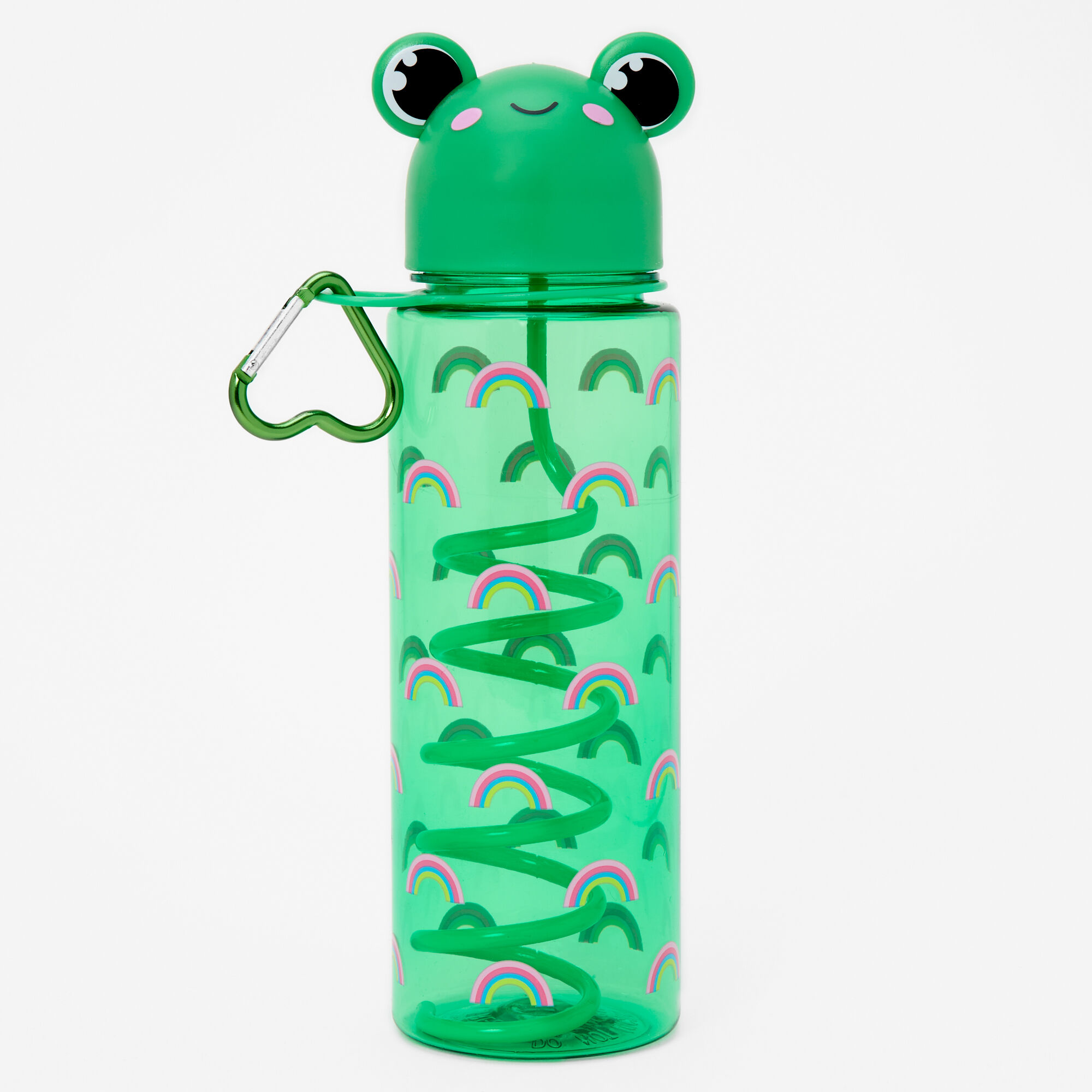 Green Frog Rainbow Water Bottle