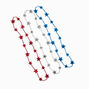 Stars &amp; Stripes Red, White, &amp; Blue Star Beaded Necklaces - 3 Pack,