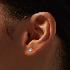 C LUXE by Claire&#39;s 18kt Gold Plated Crystal Daisy Stud Earrings,