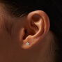 C LUXE by Claire&#39;s 18kt Gold Plated Crystal Daisy Stud Earrings,