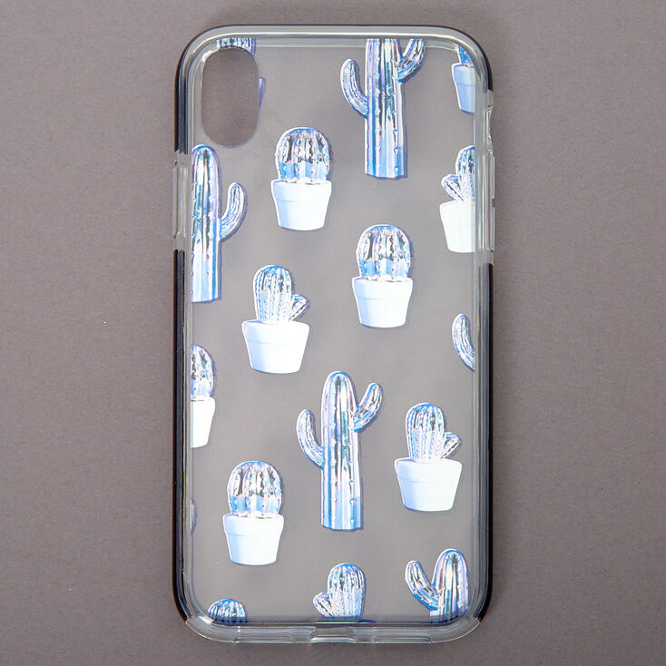 Clear Cactus Phone Case - Fits iPhone XR,