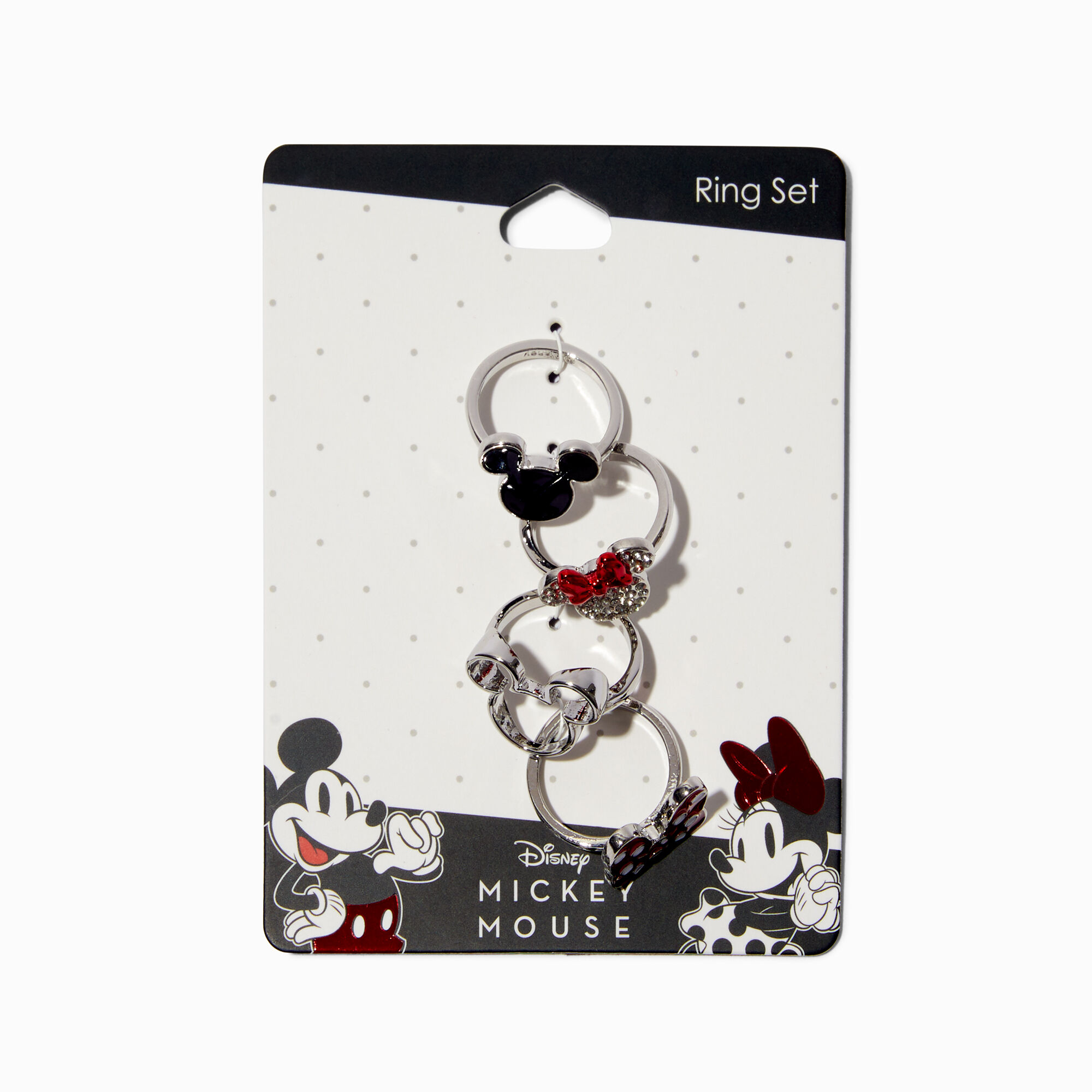 View Claires Disney 100 Mickey Mouse Ring Set 4 Pack information