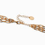 Gold-tone Paperclip Link Extended Length Chain Multi-Strand Necklace ,