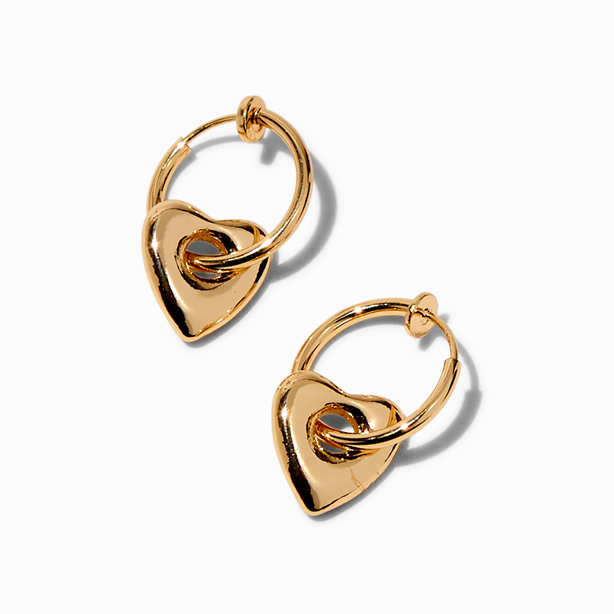 Claire's heart hoop earrings online