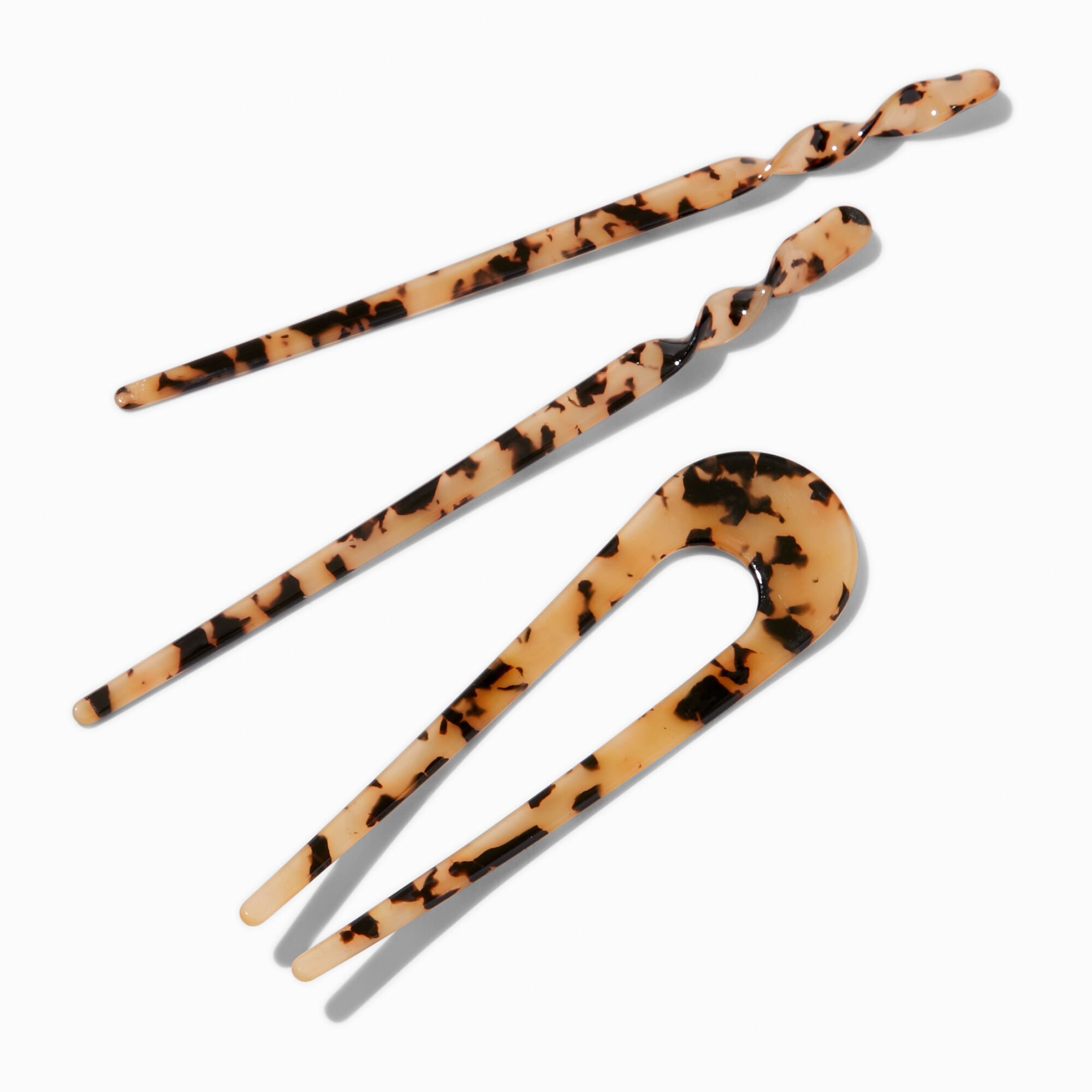 Baguettes à cheveux écaille de tortue - Lot de 3,