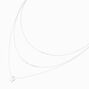 White Pearl Butterfly Silver Multi-Strand Necklace,