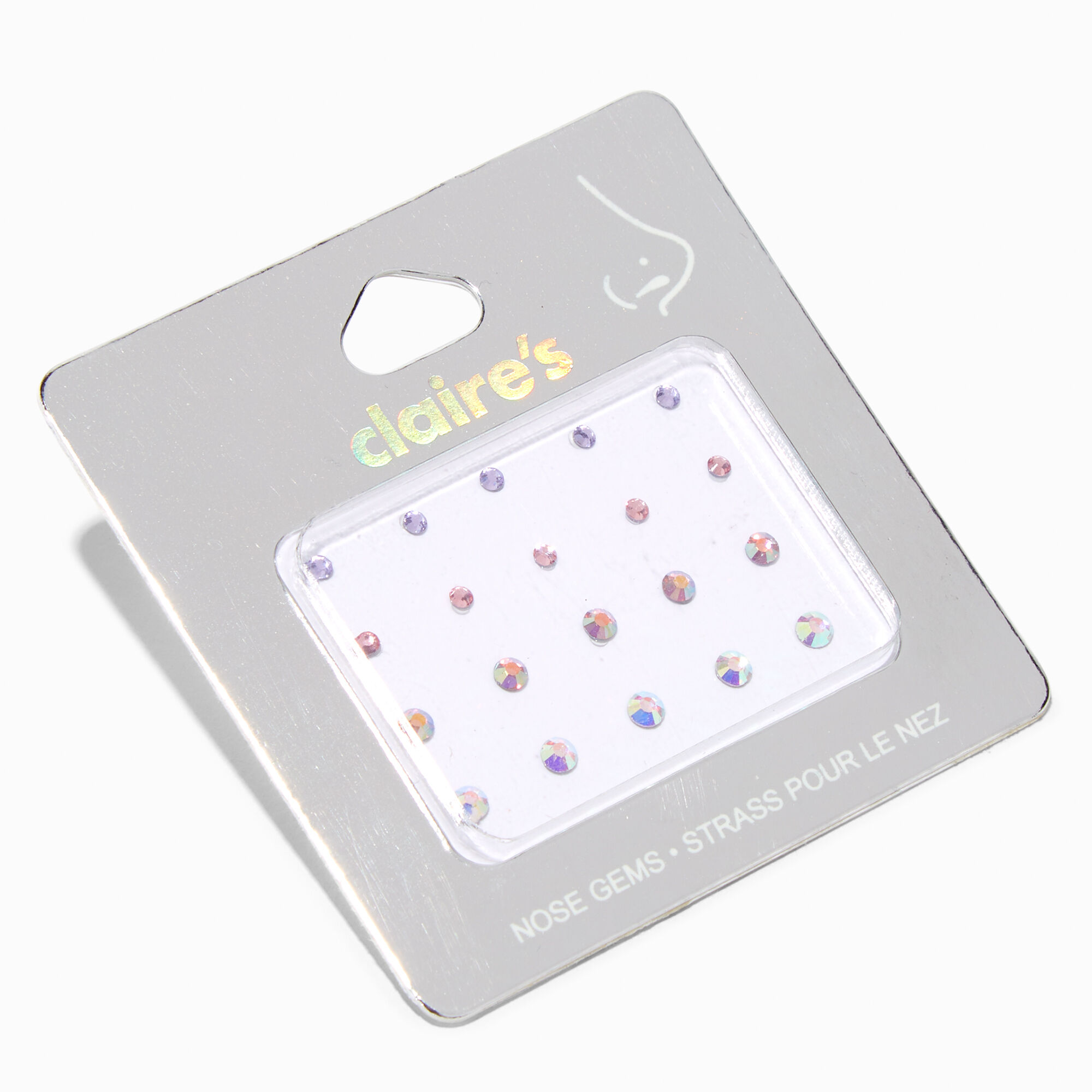 View Claires Pastel Nose Gems 20 Pack Rainbow information