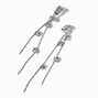 Pendantes &agrave; clip 8&nbsp;cm lin&eacute;aires &eacute;toile couleur argent&eacute;e,