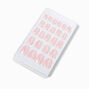 Nude Chrome Stiletto Press On Vegan Faux Nail Set - 24 Pack,