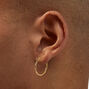 Gold-tone 20mm Clip-On Hoop Earrings,