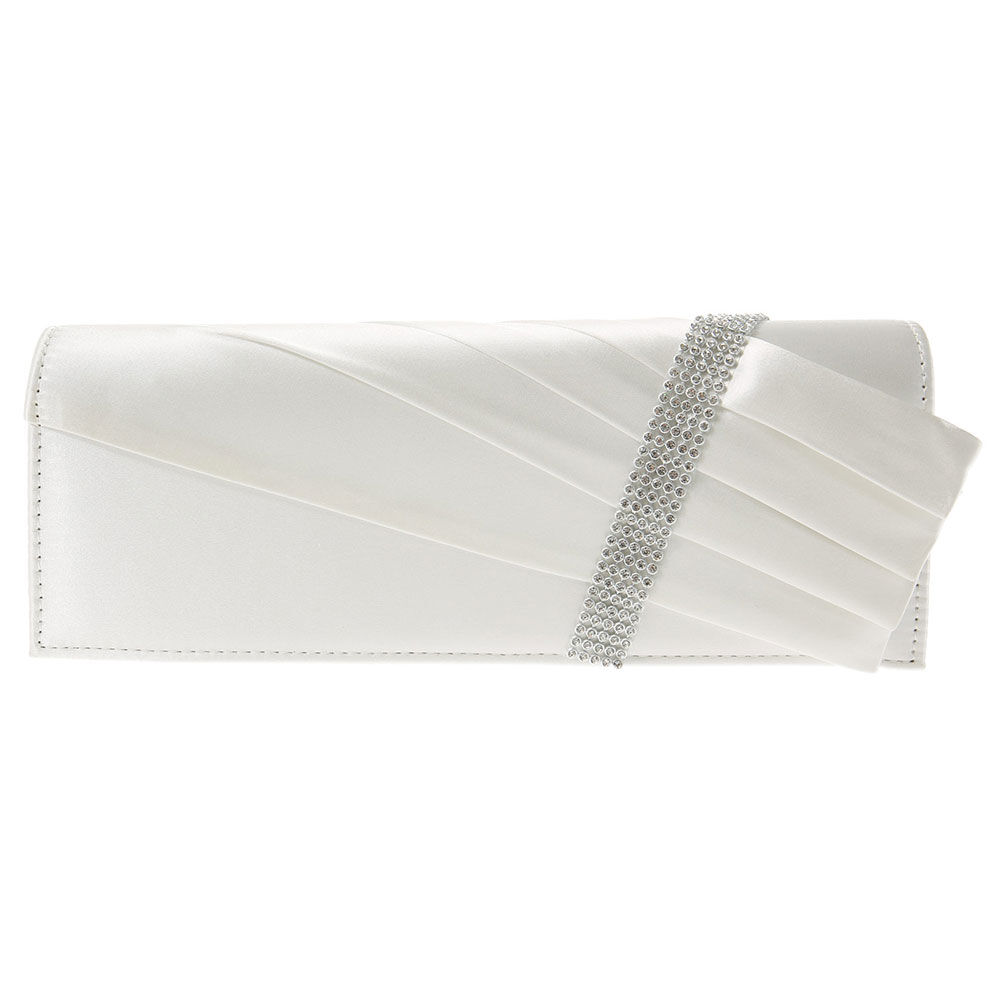 white satin clutch