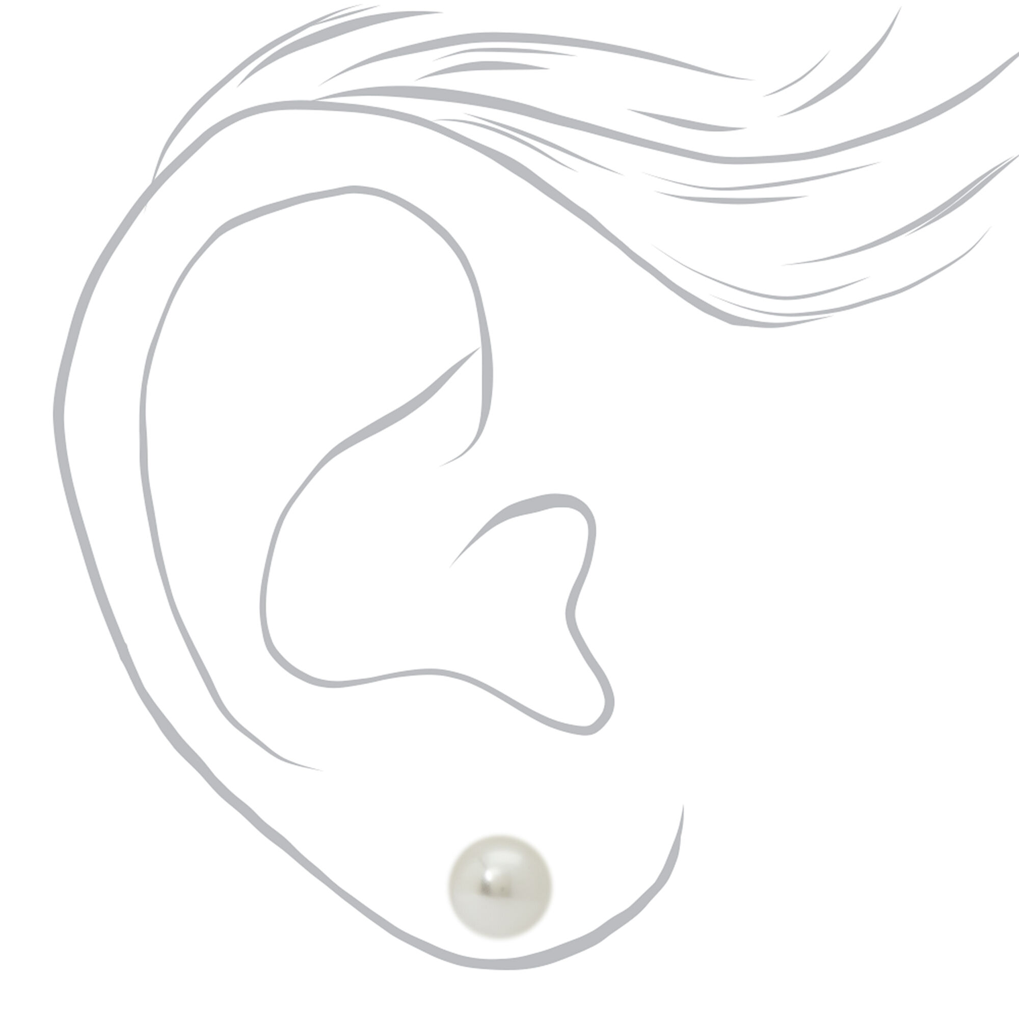 Silver Pearl Stud Earrings & Hair Clips - 4 Pack,