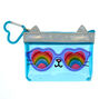 Cam the Cat Rainbow Zipper Purse - Blue,