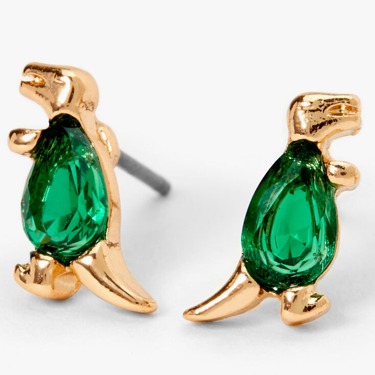 Green Cubic ZirconiaT. Rex Stud Earrings,