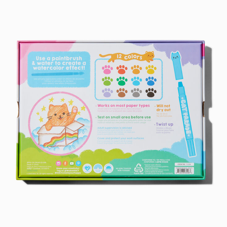ooly&reg; Cat Parade Twist-Up Watercolor Gel Crayons - 12 Pack,