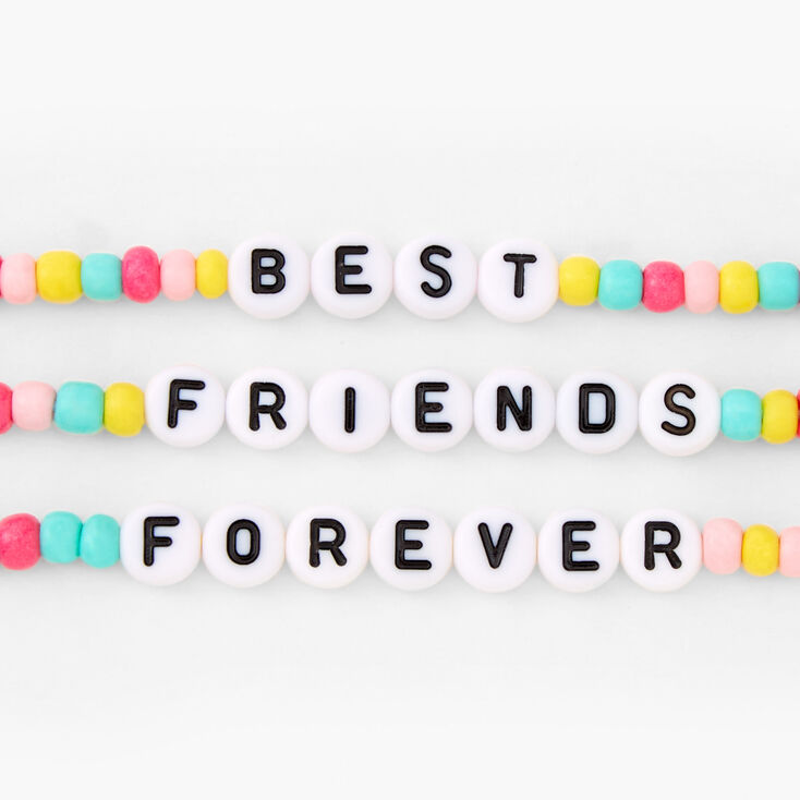Best Friends Forever Beaded Bracelets &#40;3 pack&#41;,