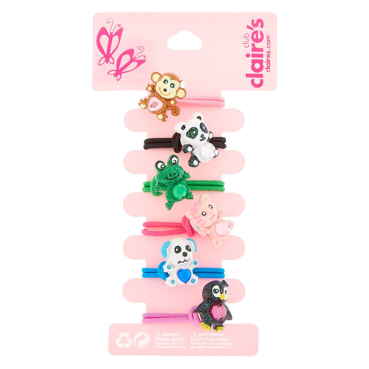 Claire's Lot de 6 élastiques à cheveux animaux du Club Claire's