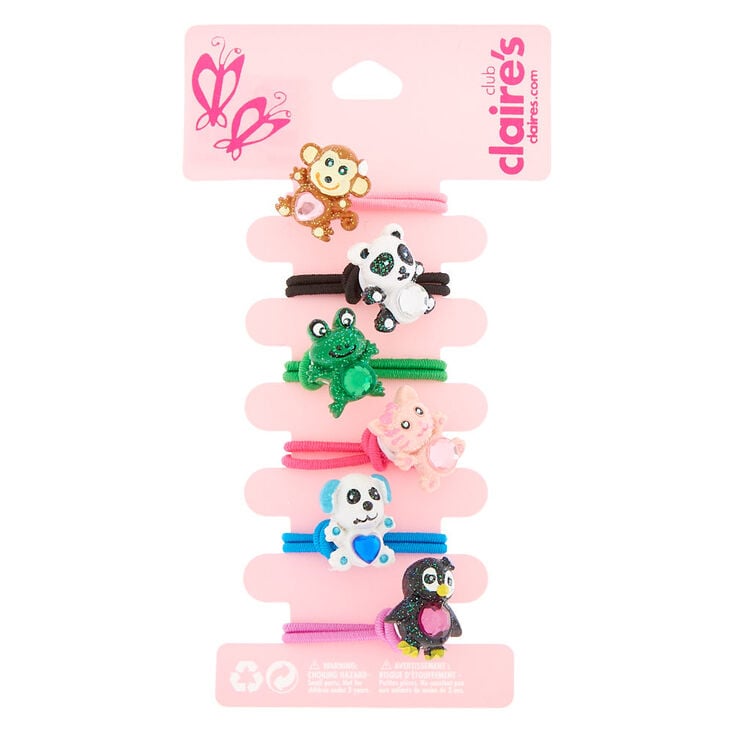 Claire&#39;s Club Animal Hair Ties - 6 Pack,