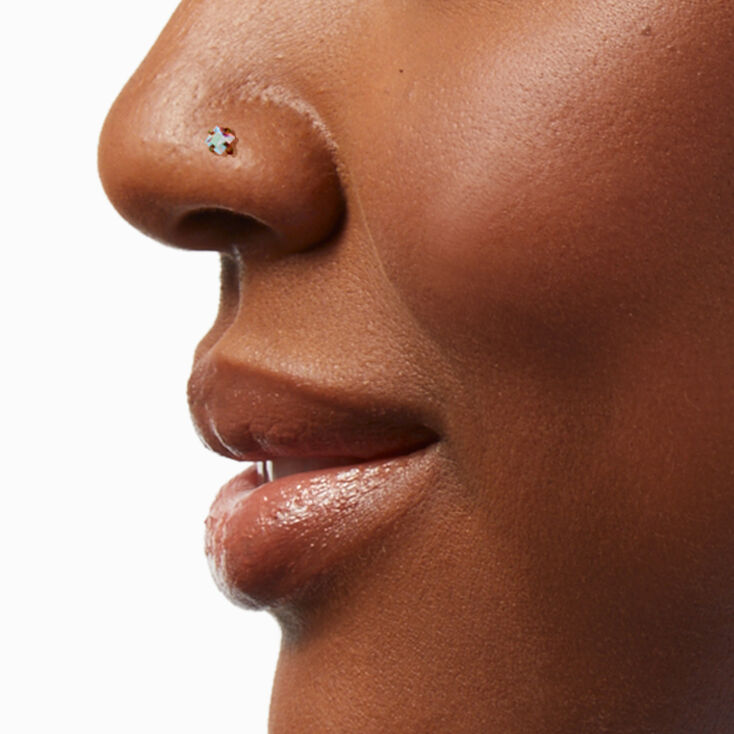 20G Mixed Metal Stainless Steel Cubic Zirconia Nose Studs - 12 Pack,
