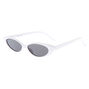 Slim Cat Eye Sunglasses - White,