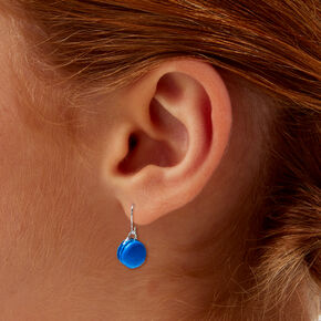 Blue 1&#39;&#39; Macaron Drop Earrings - 3 Pack,