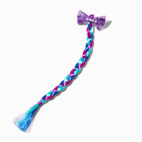 Claire&#39;s Club &#39;&#39;Kind&#39;&#39; Jewel Tone Bow Braid Faux Hair Clip,