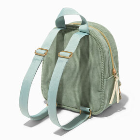 Claire&#39;s Club Green Corduroy Patch Mini Backpack,