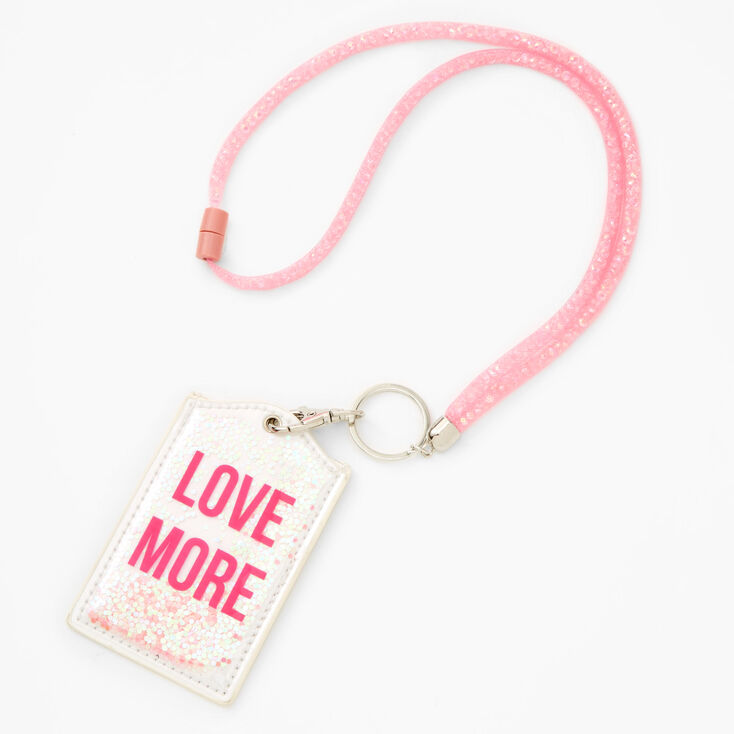 &quot;Love More&quot; Lanyard - Pink,