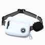 White Sporty Chevron Fanny Pack,