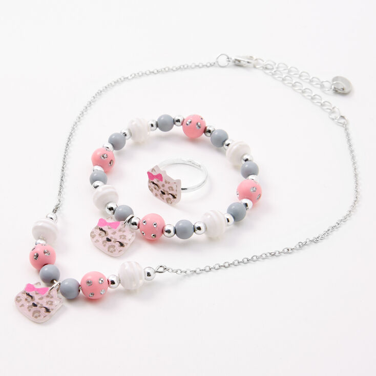 Claire&#39;s Club Cat Jewelry Set - 3 Pack,