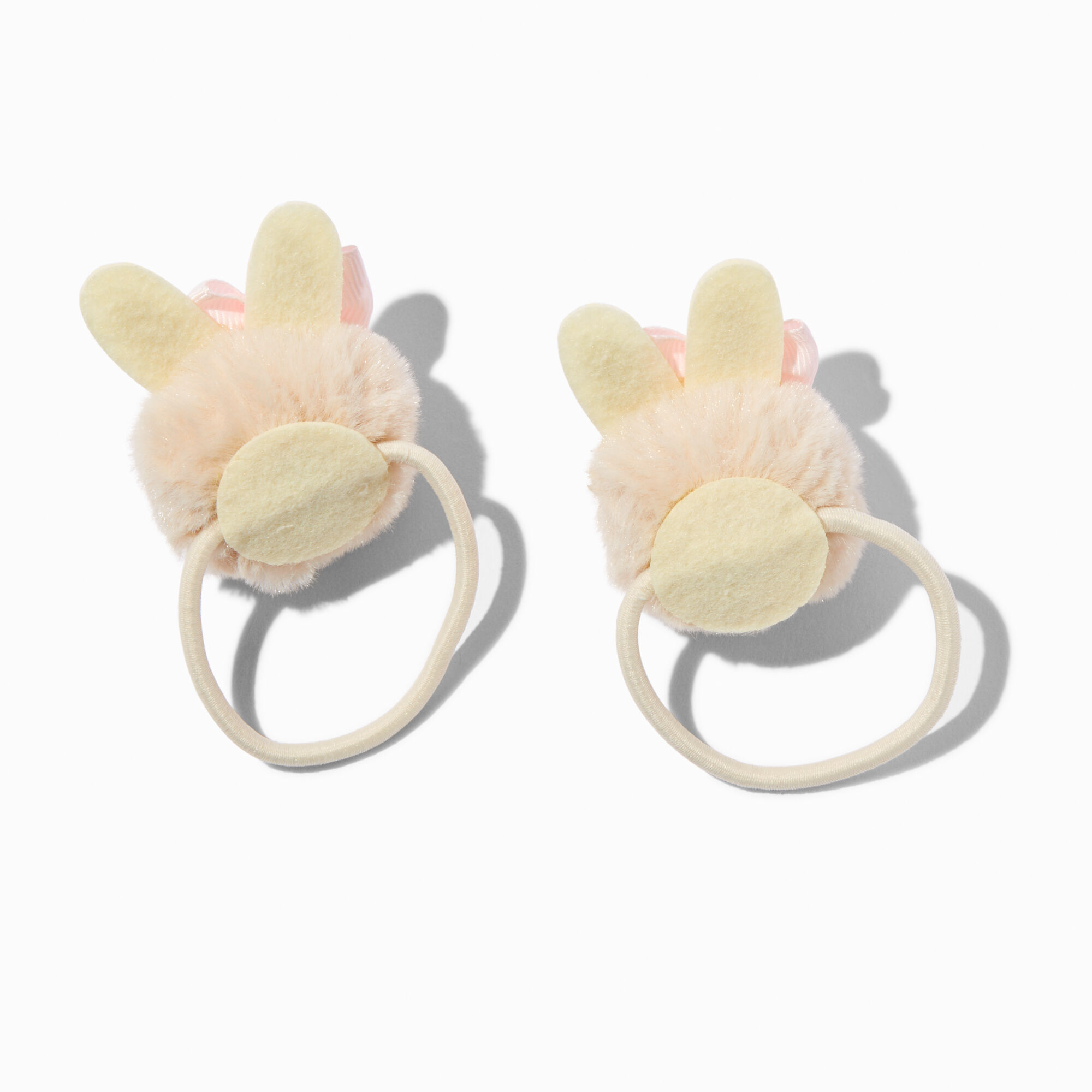Claire's Club Plush Bunny Hair Ties - 2 Pack,