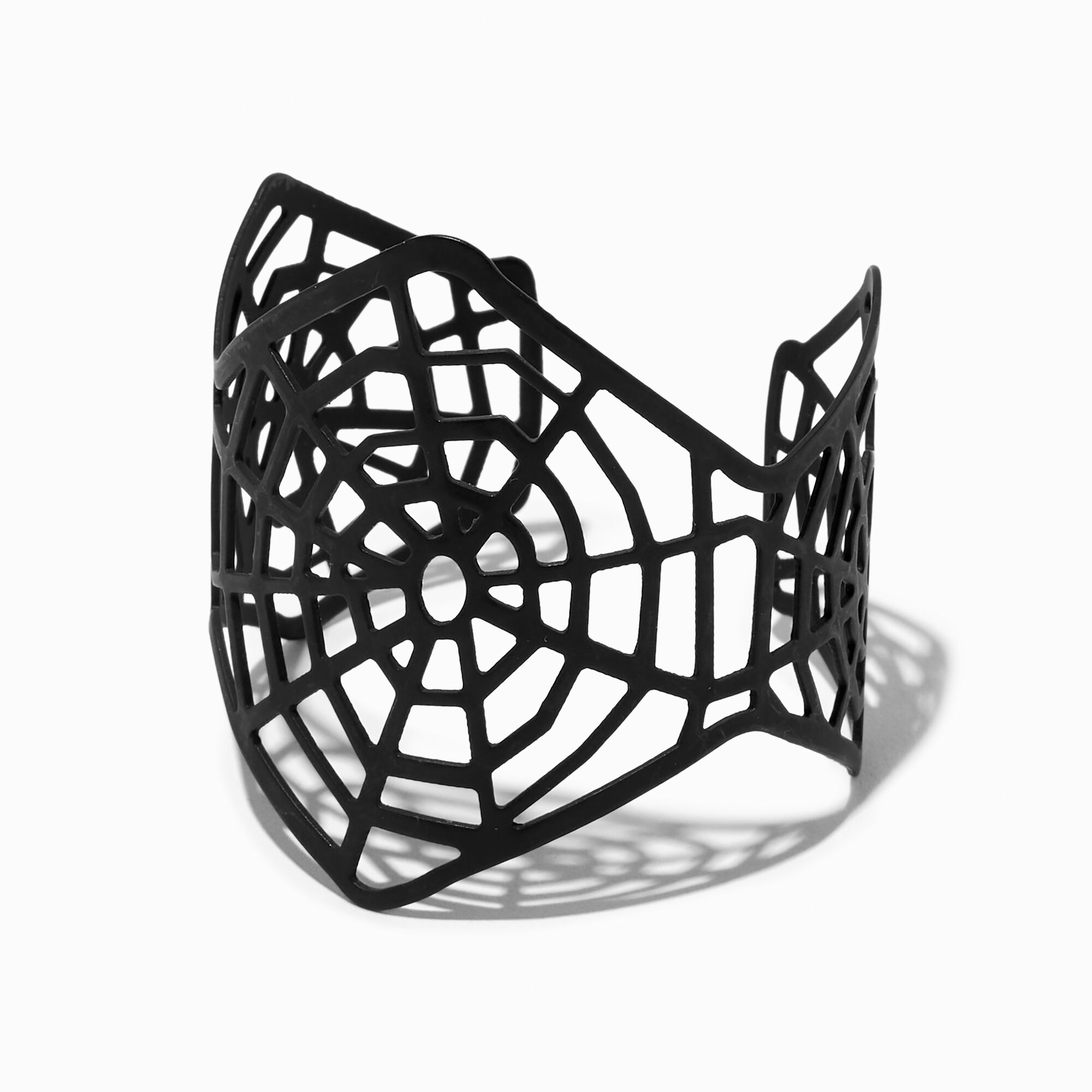 View Claires Spider Web Cuff Bracelet Black information